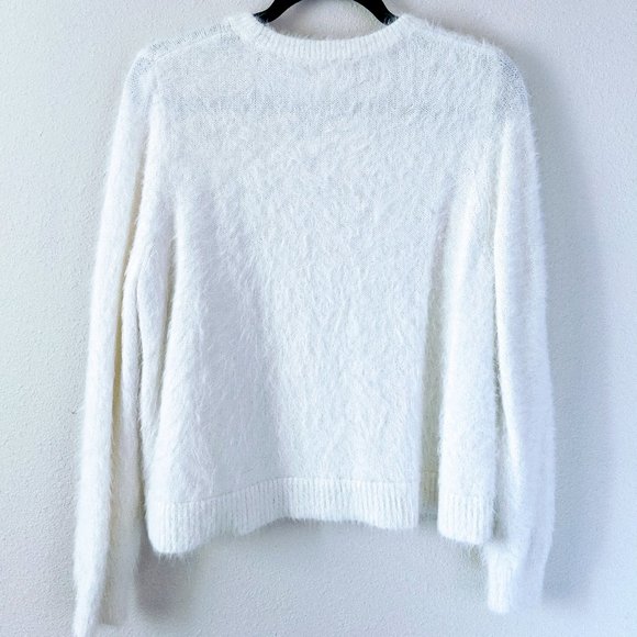 White Fuzzy Sweater - Picture 2 of 4